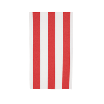CHERRY RED CABANA STRIPE GUEST TOWELS - Bria Blair Creative