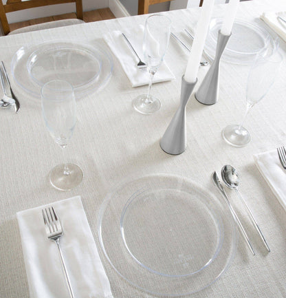 Chic Round Silver Forks | 20 Pieces - Bria Blair Creative