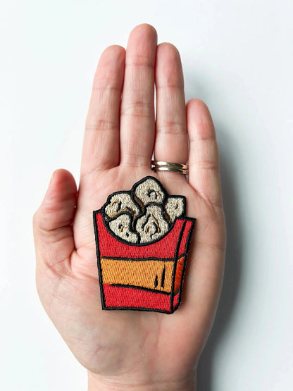 Chicken Nugget Patch Iron - On Embroidered Patch  - Bria Blair Creative