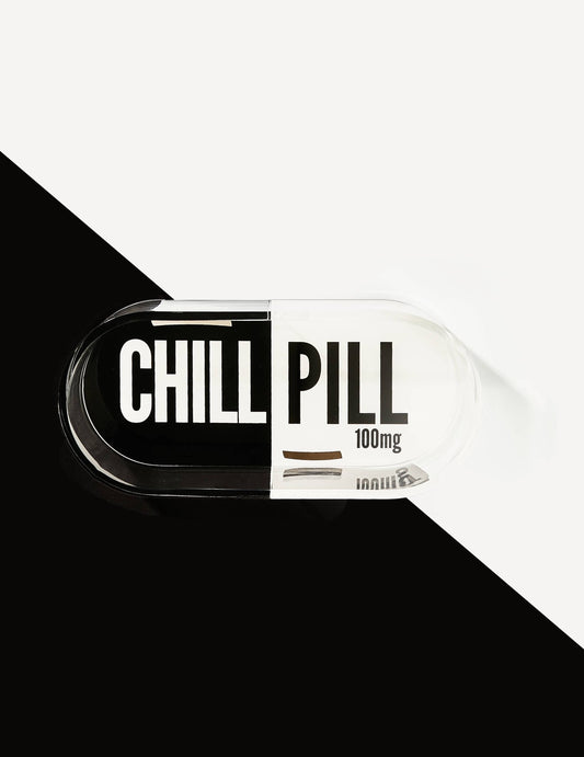 Chill Pill Trinket Tray in Black & White - Bria Blair Creative