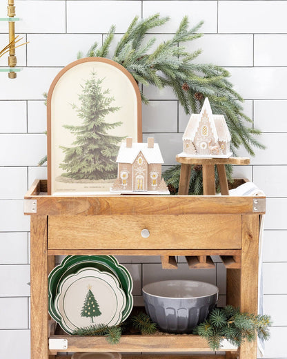 CHL1240 - Green Christmas Tree 9" Dinner Plates - Bria Blair Creative