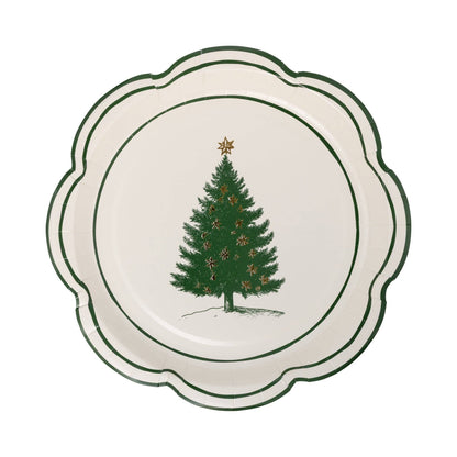 CHL1240 - Green Christmas Tree 9" Dinner Plates - Bria Blair Creative