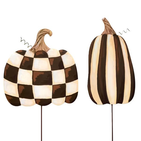 Chocolate Striped & Checked Pumpkins - Bria Blair Creative
