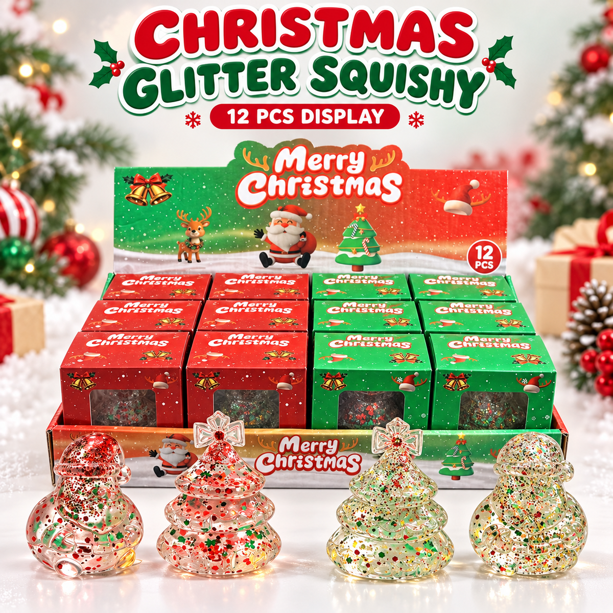 Christmas Glitter Maltose Sugar Squishy - Bria Blair Creative