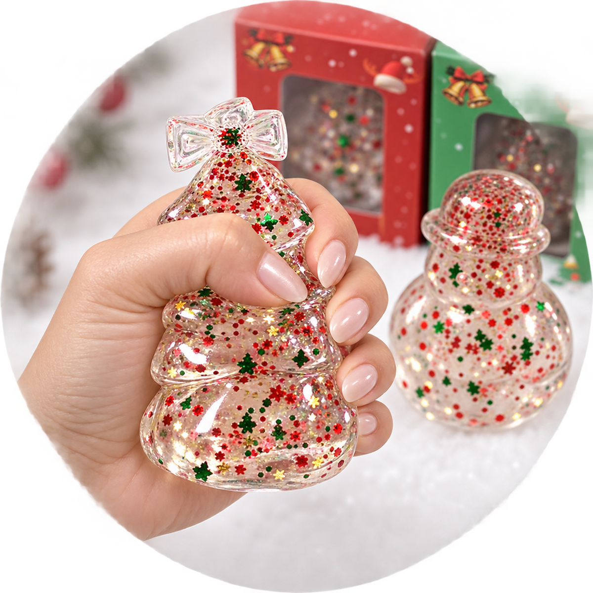 Christmas Glitter Maltose Sugar Squishy - Bria Blair Creative