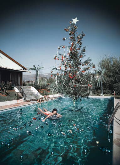 Christmas Swim - Slim Aarons Collab - 1000 Piece Puzzle - Bria Blair Creative