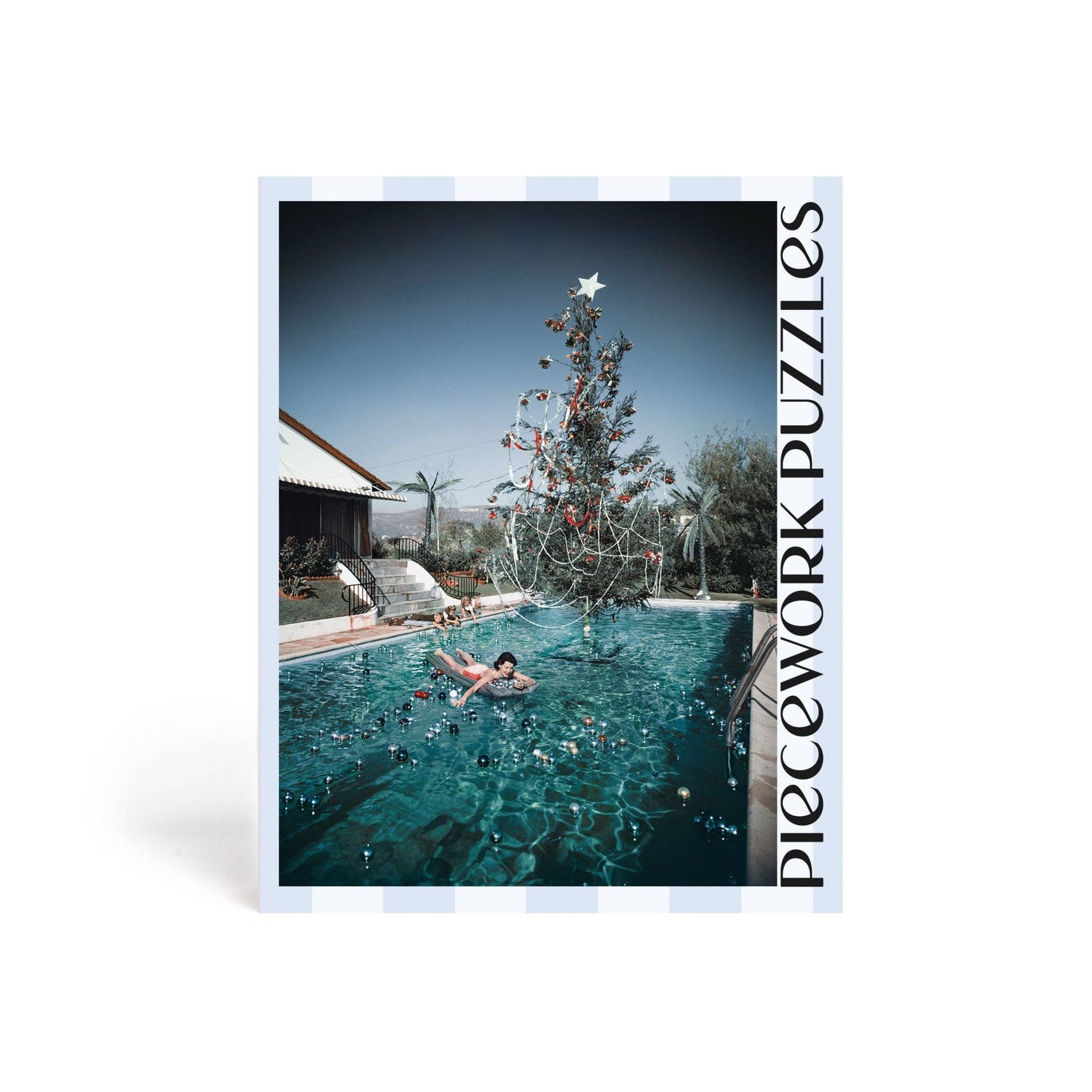 Christmas Swim - Slim Aarons Collab - 1000 Piece Puzzle - Bria Blair Creative