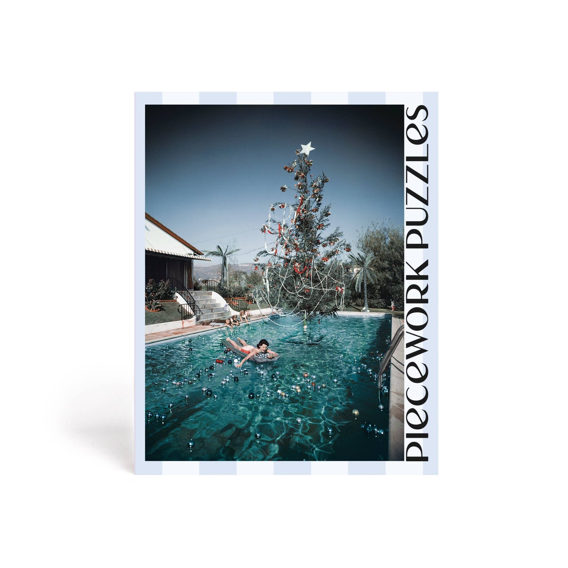 Christmas Swim - Slim Aarons Collab - 1000 Piece Puzzle - Bria Blair Creative