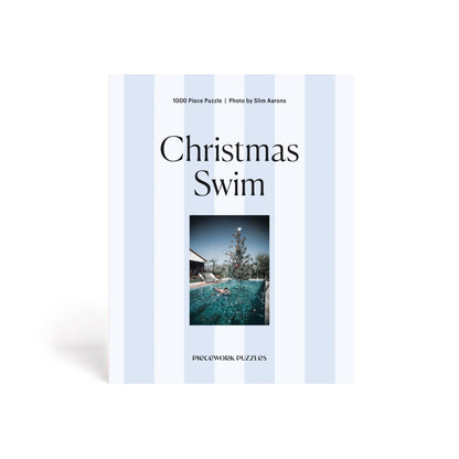 Christmas Swim - Slim Aarons Collab - 1000 Piece Puzzle - Bria Blair Creative