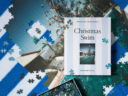 Christmas Swim - Slim Aarons Collab - 1000 Piece Puzzle - Bria Blair Creative