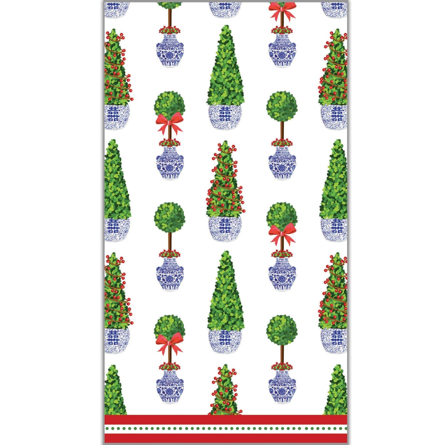 Christmas Topiaries Paper Guest Towels | Luxe Pack of 40 - Bria Blair Creative