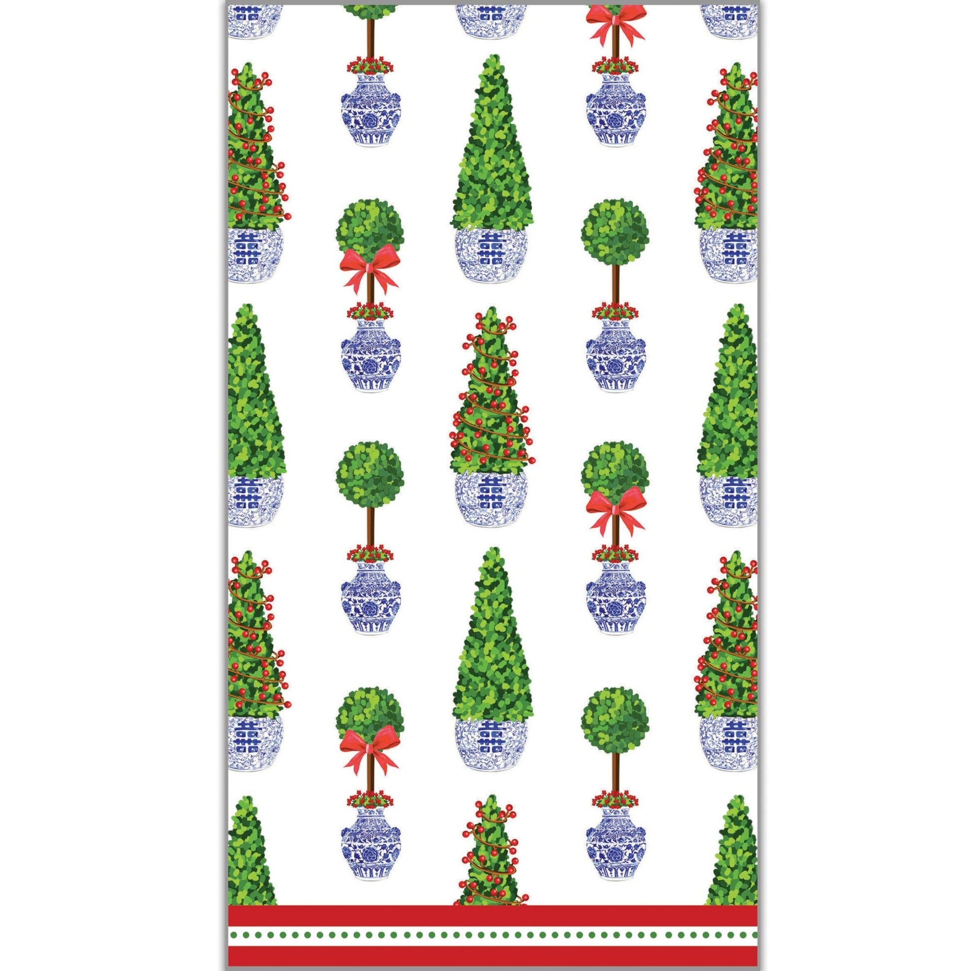 Christmas Topiaries Paper Guest Towels | Luxe Pack of 40 - Bria Blair Creative