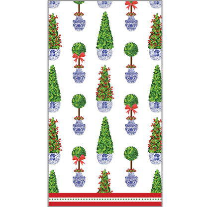 Christmas Topiaries Paper Guest Towels | Luxe Pack of 40 - Bria Blair Creative