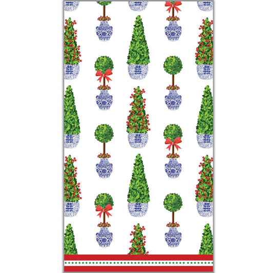 Christmas Topiaries Paper Guest Towels | Luxe Pack of 40 - Bria Blair Creative