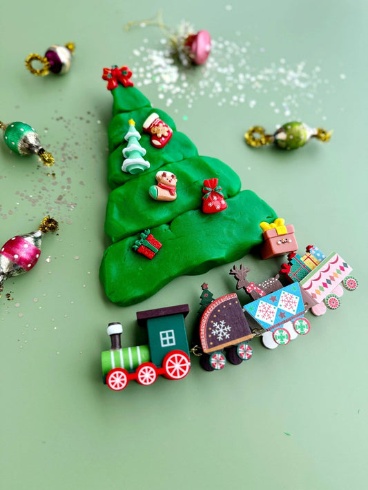 Christmas Train Sensory Play Dough Play Kit - Bria Blair Creative