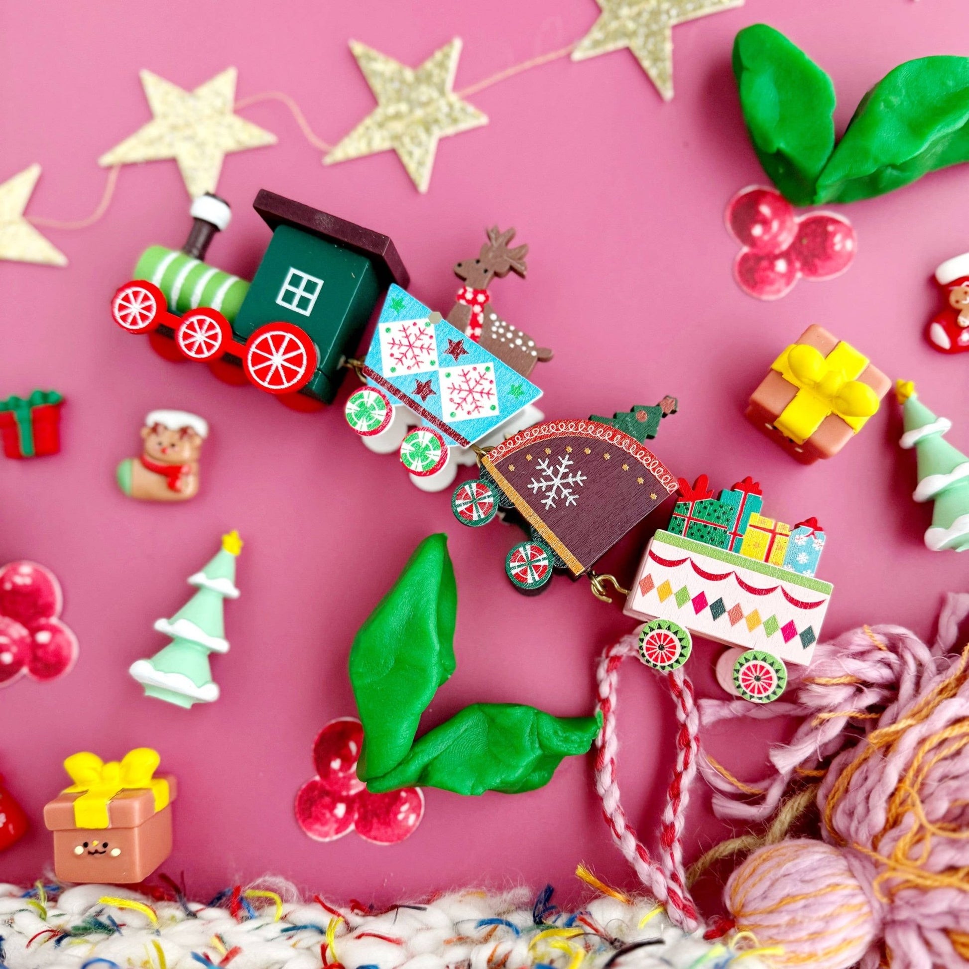 Christmas Train Sensory Play Dough Play Kit - Bria Blair Creative