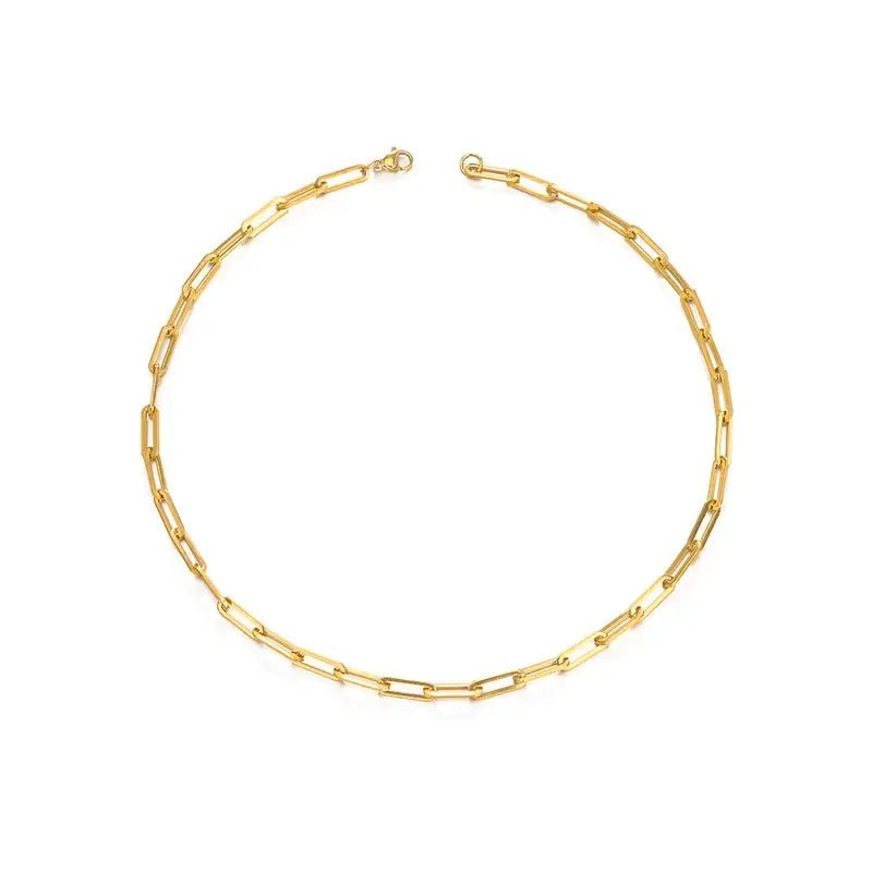 Classic Paper Clip Necklace Paperclip in Gold or Silver: Silver - Bria Blair Creative
