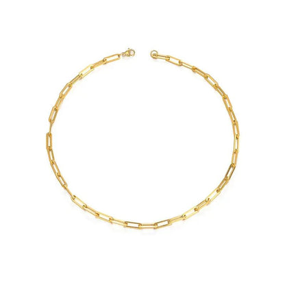 Classic Paper Clip Necklace Paperclip in Gold or Silver: Silver - Bria Blair Creative