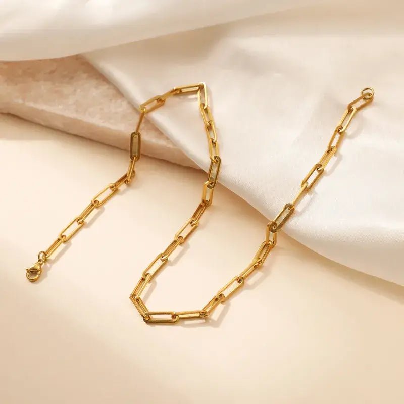 Classic Paper Clip Necklace Paperclip in Gold or Silver: Silver - Bria Blair Creative