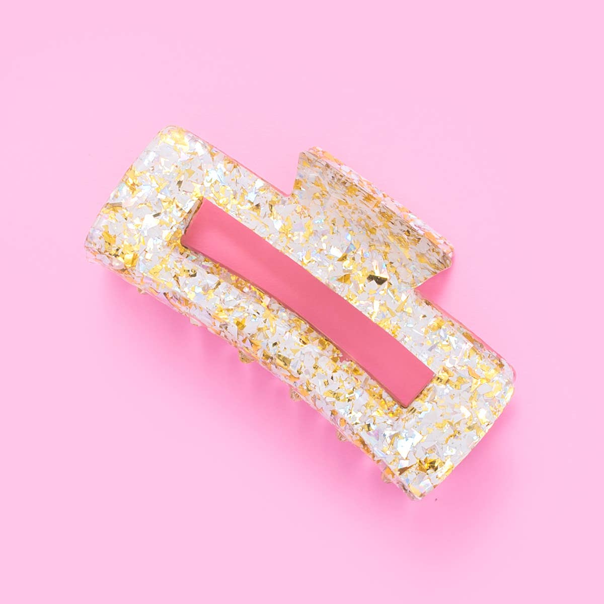Claw Hair Clip - Pearl + Gold Confetti - Bria Blair Creative
