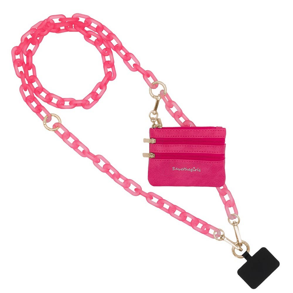 Clip & Go Crossbody Ice Chain Phone Accessory : Ice Tea - Brown Pouch - Bria Blair Creative