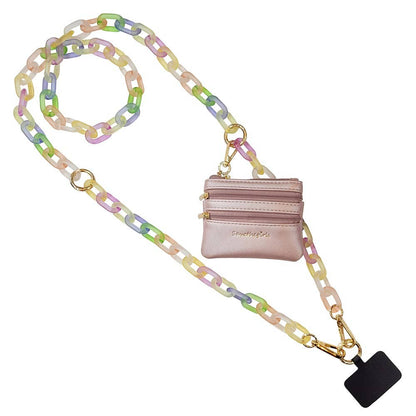 Clip & Go Crossbody Ice Chain Phone Accessory : Ice Tea - Brown Pouch - Bria Blair Creative