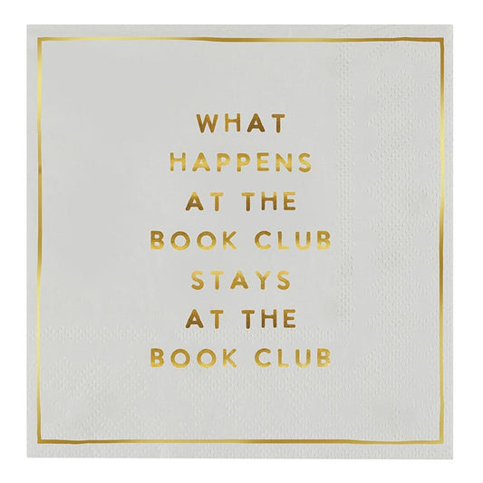 Cocktail Napkins - What Happens at the Book Club Stays at the Book Club - Bria Blair Creative