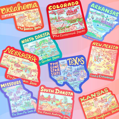 Colorado Map Centennial State Denver Car Decal Vinyl Sticker - Bria Blair Creative