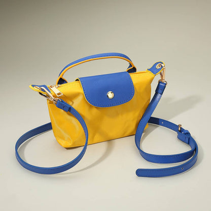 Compact Two Tone Handbag / Crossbody Bag: Pink&Green - Bria Blair Creative