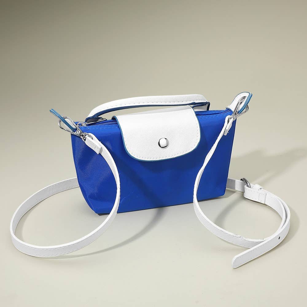 Compact Two Tone Handbag / Crossbody Bag: Red,White - Bria Blair Creative