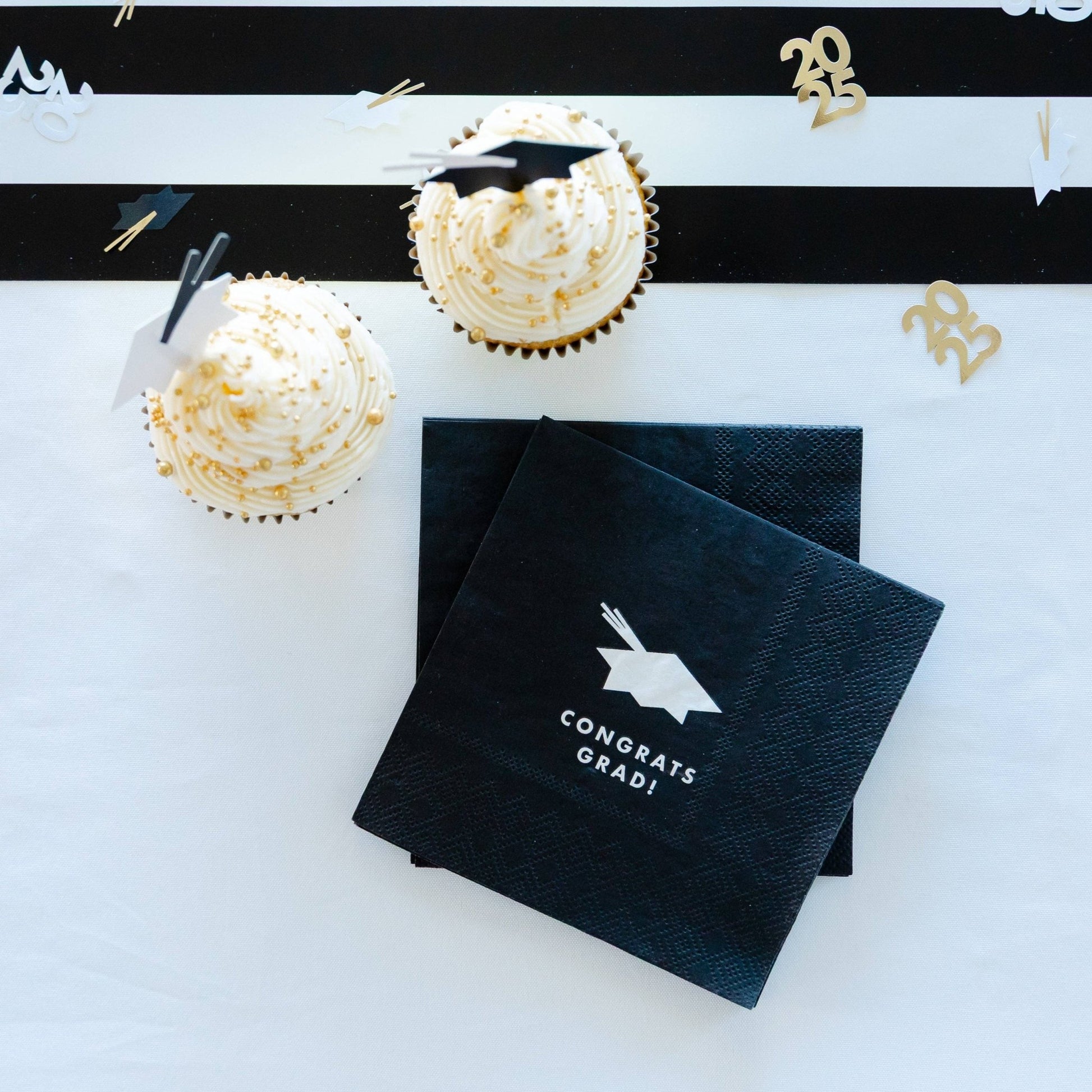 CONGRATS GRAD COCKTAIL NAPKINS - Bria Blair Creative