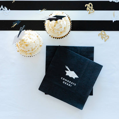 CONGRATS GRAD COCKTAIL NAPKINS - Bria Blair Creative