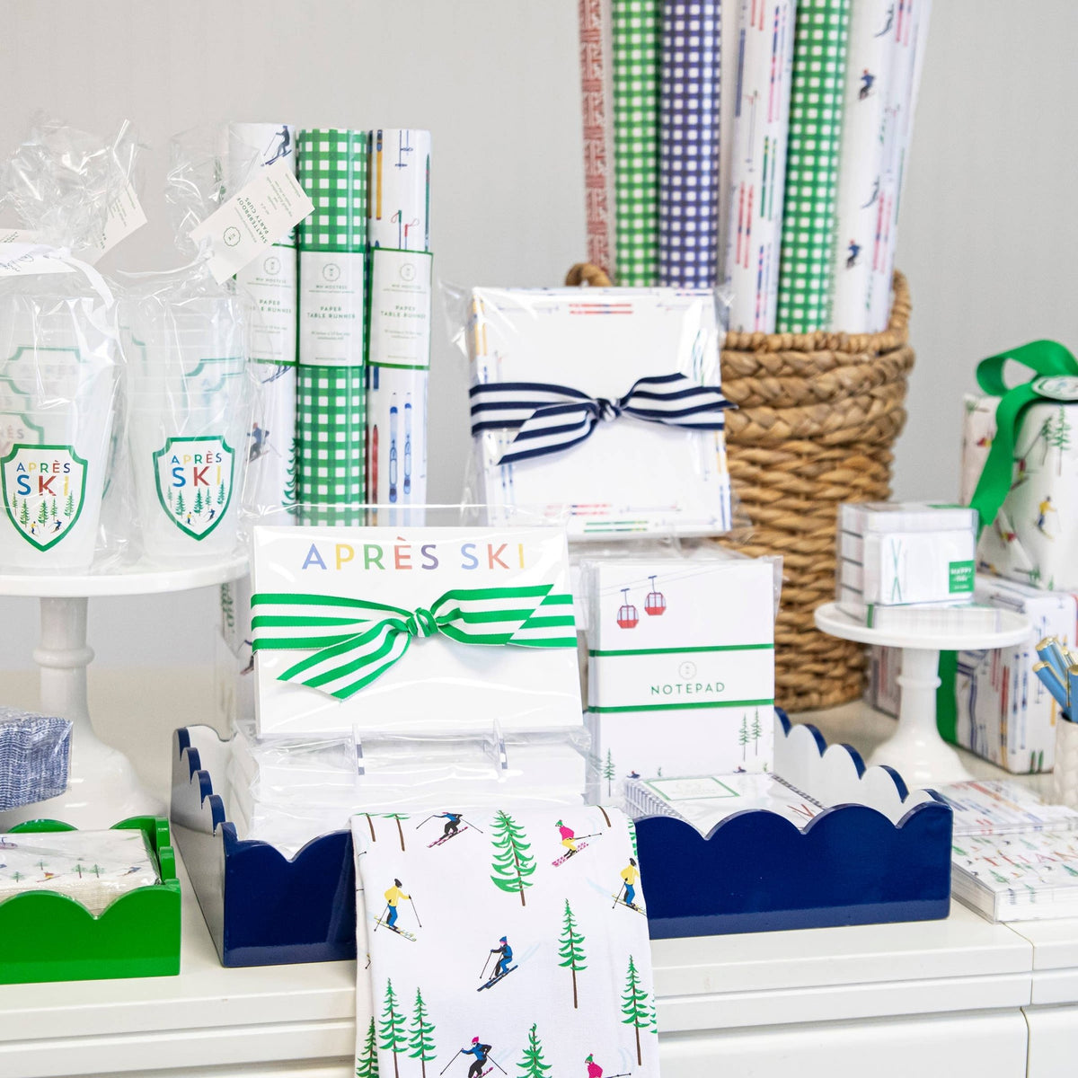 Continuous Roll Gift Wrap | Colorful Skis - Bria Blair Creative