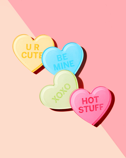 Conversation Hearts Acrylic Coasters - Assorted - Bria Blair Creative