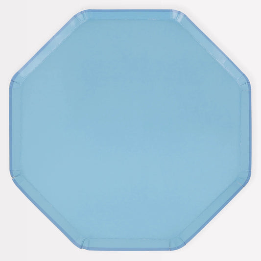 Cornflower Blue Dinner Plates (x 8) - Bria Blair Creative