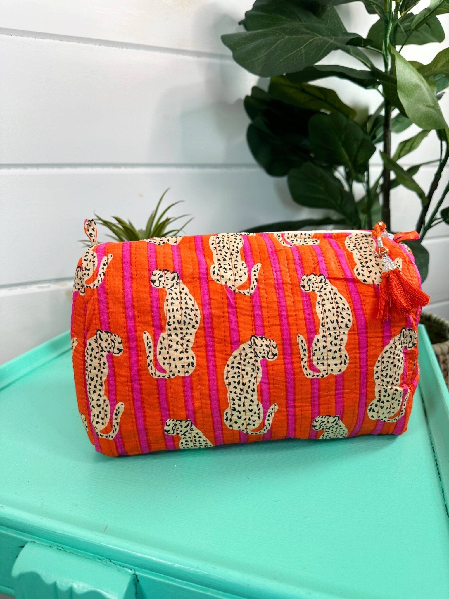Cosmetics Bag | Quilted Makeup Bags | Toiletry Bag | Jaguar - Bria Blair Creative