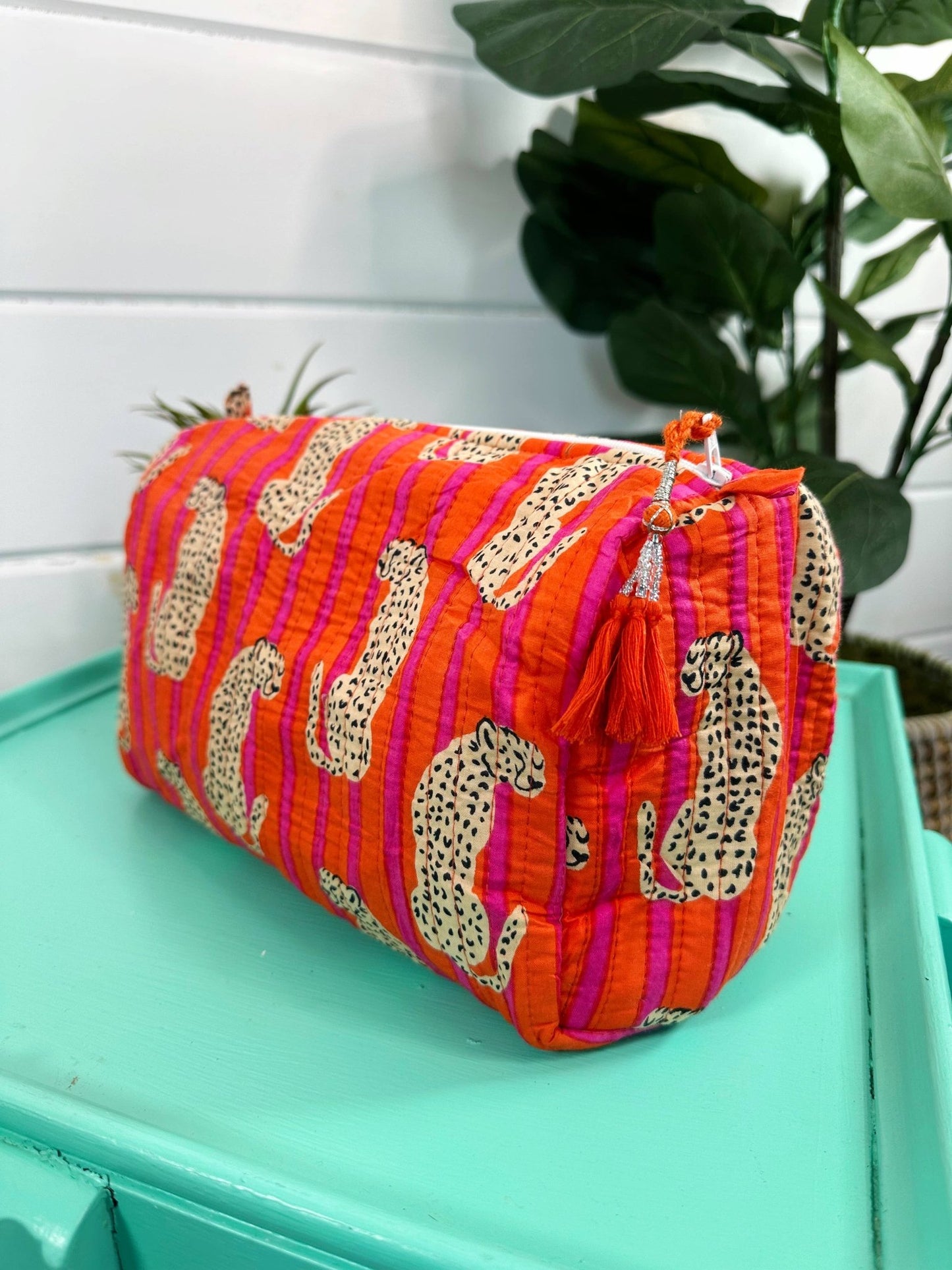 Cosmetics Bag | Quilted Makeup Bags | Toiletry Bag | Jaguar - Bria Blair Creative