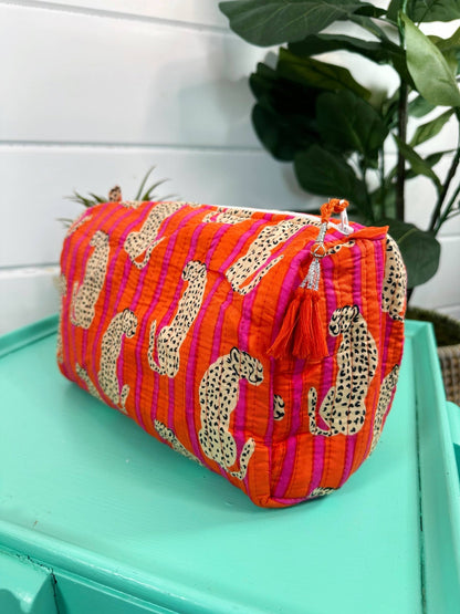 Cosmetics Bag | Quilted Makeup Bags | Toiletry Bag | Jaguar - Bria Blair Creative