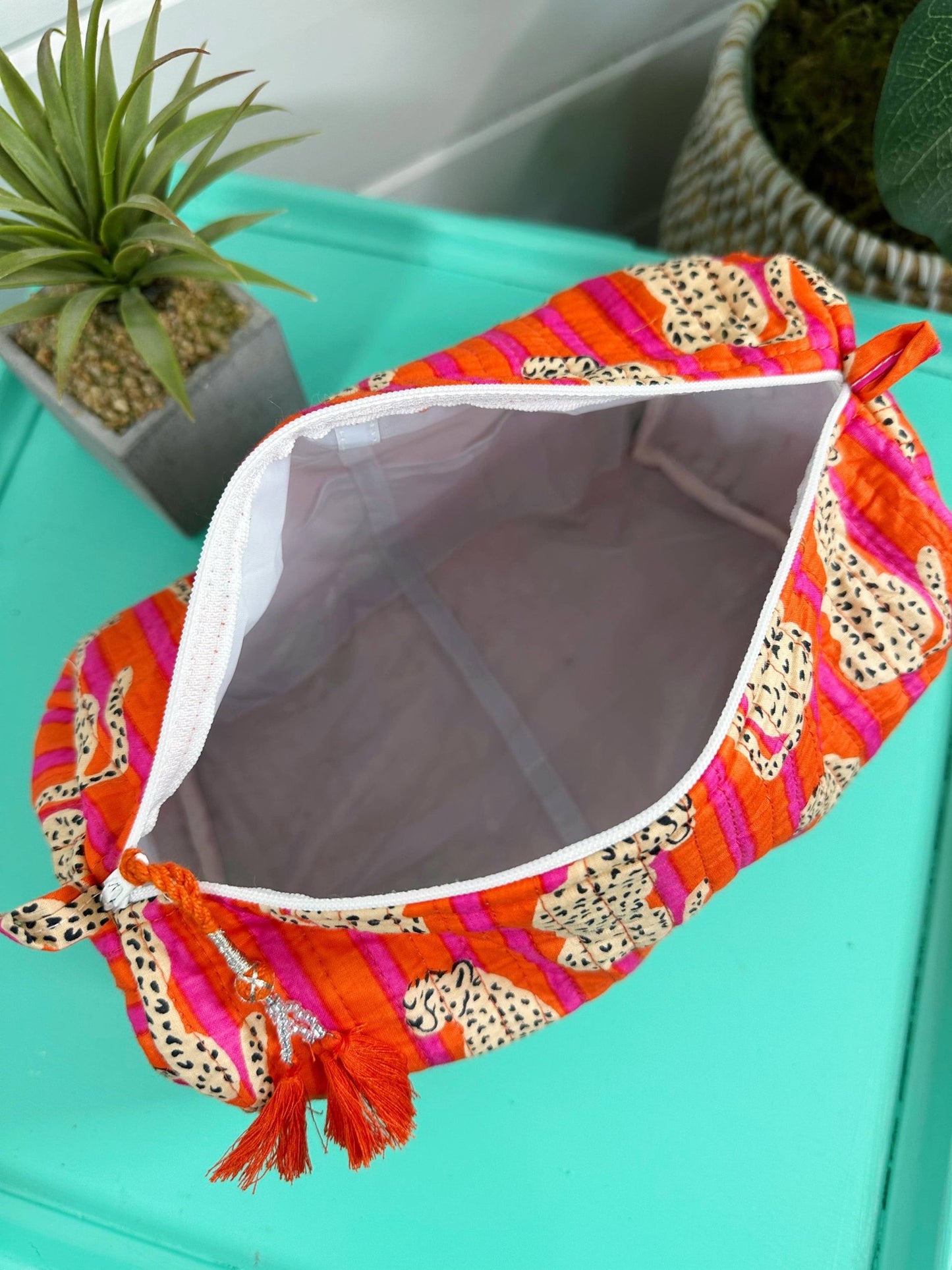 Cosmetics Bag | Quilted Makeup Bags | Toiletry Bag | Jaguar - Bria Blair Creative