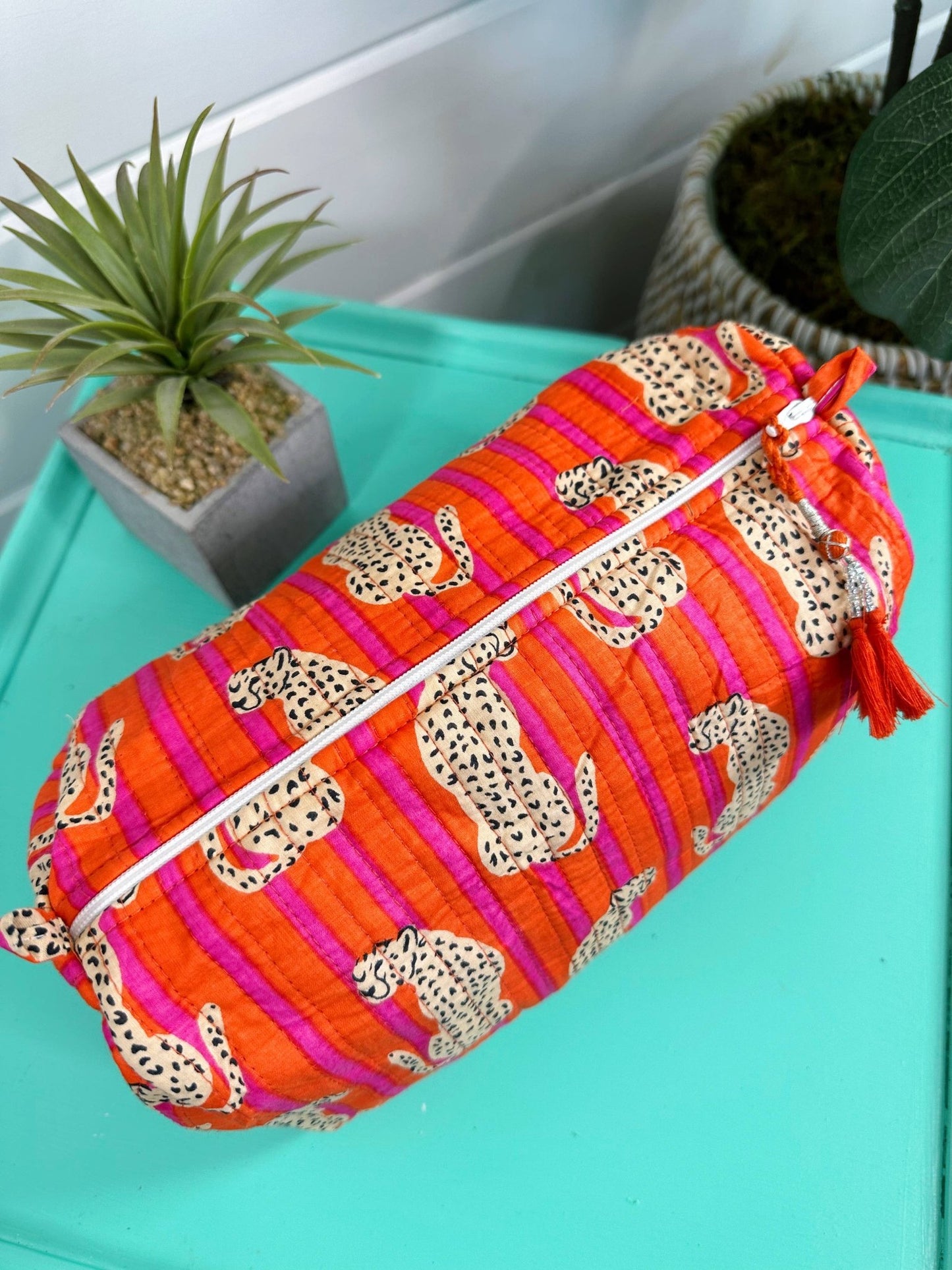 Cosmetics Bag | Quilted Makeup Bags | Toiletry Bag | Jaguar - Bria Blair Creative