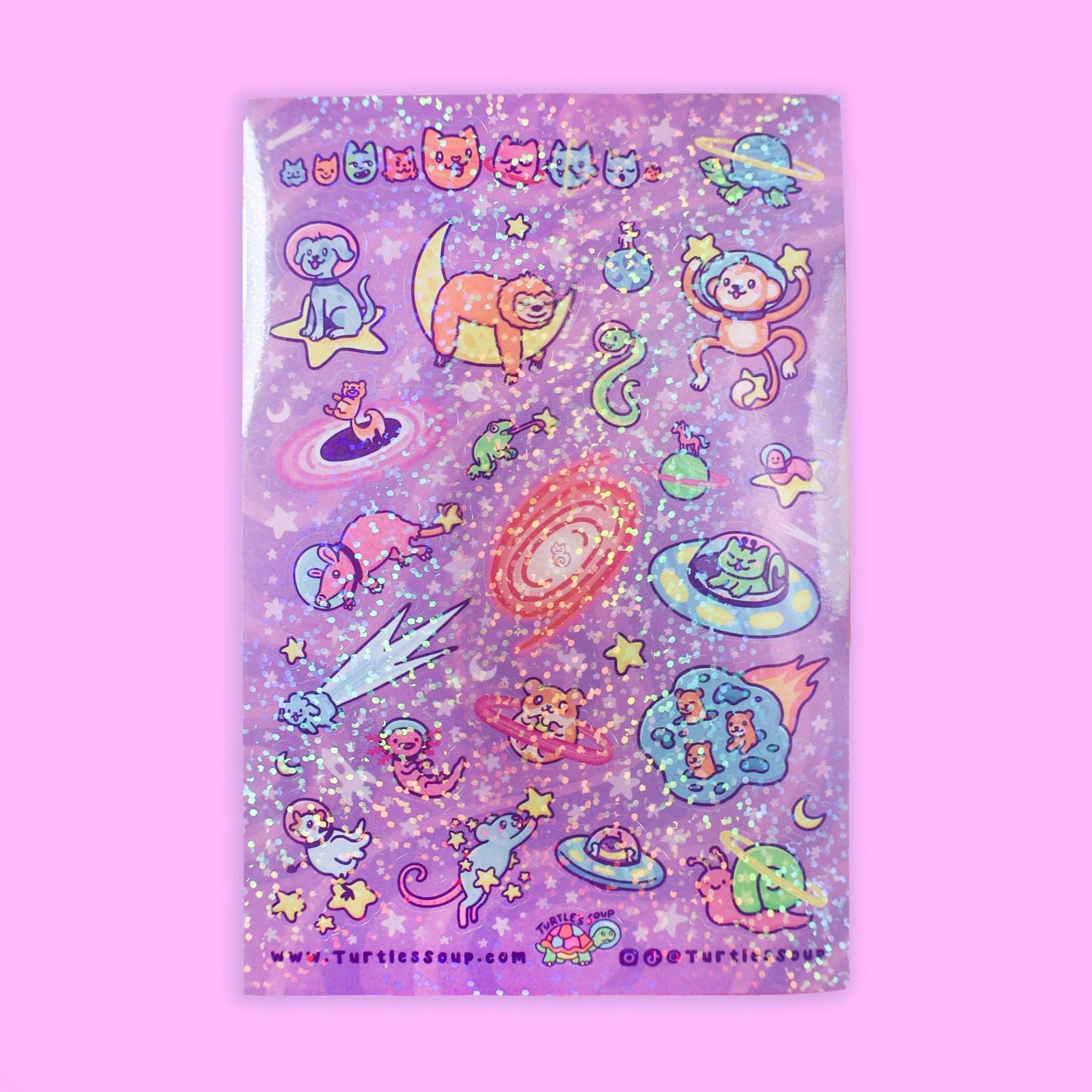 Cosmic Critters Vinyl Sticker Sheet - Bria Blair Creative
