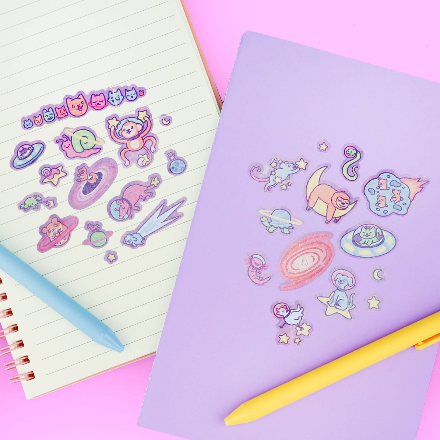 Cosmic Critters Vinyl Sticker Sheet - Bria Blair Creative