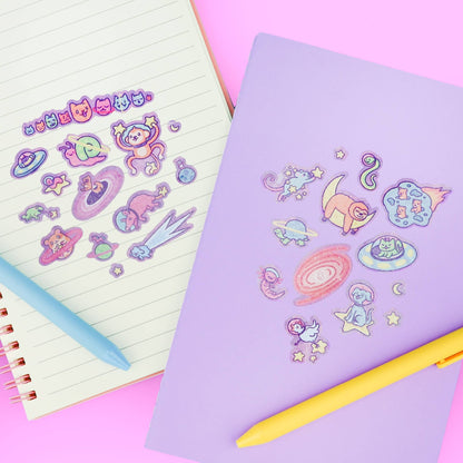 Cosmic Critters Vinyl Sticker Sheet - Bria Blair Creative