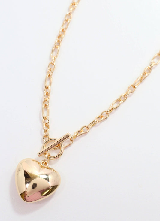Courtney Heart Necklace GOLD: Default - Bria Blair Creative