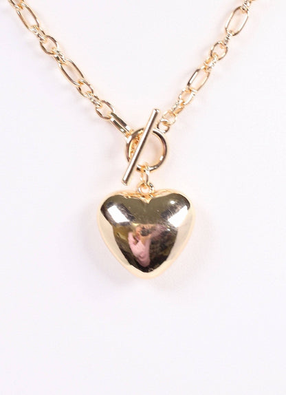 Courtney Heart Necklace GOLD: Default - Bria Blair Creative