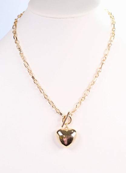Courtney Heart Necklace GOLD: Default - Bria Blair Creative