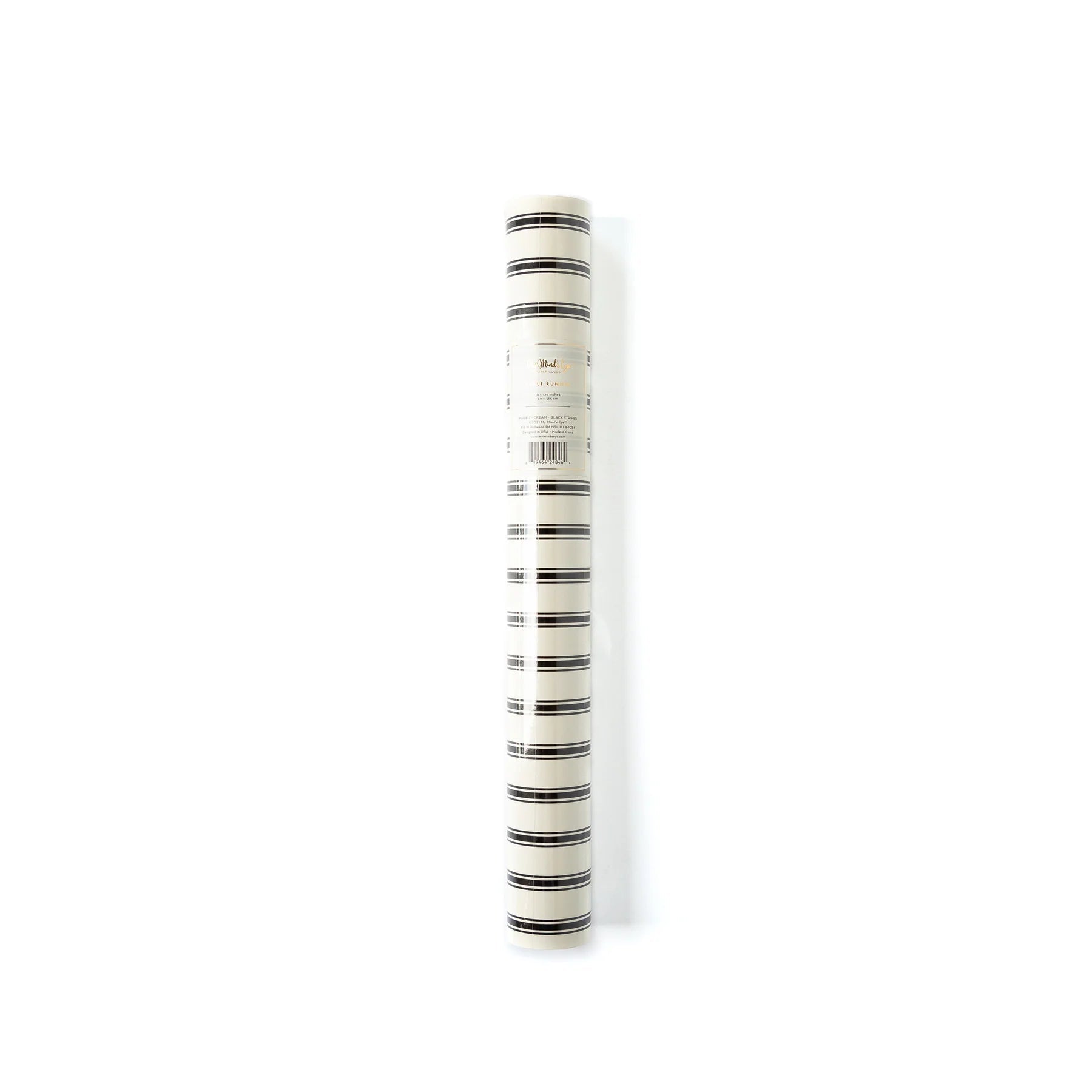 Cream with Black Stripe Paper Table Runner - Bria Blair Creative