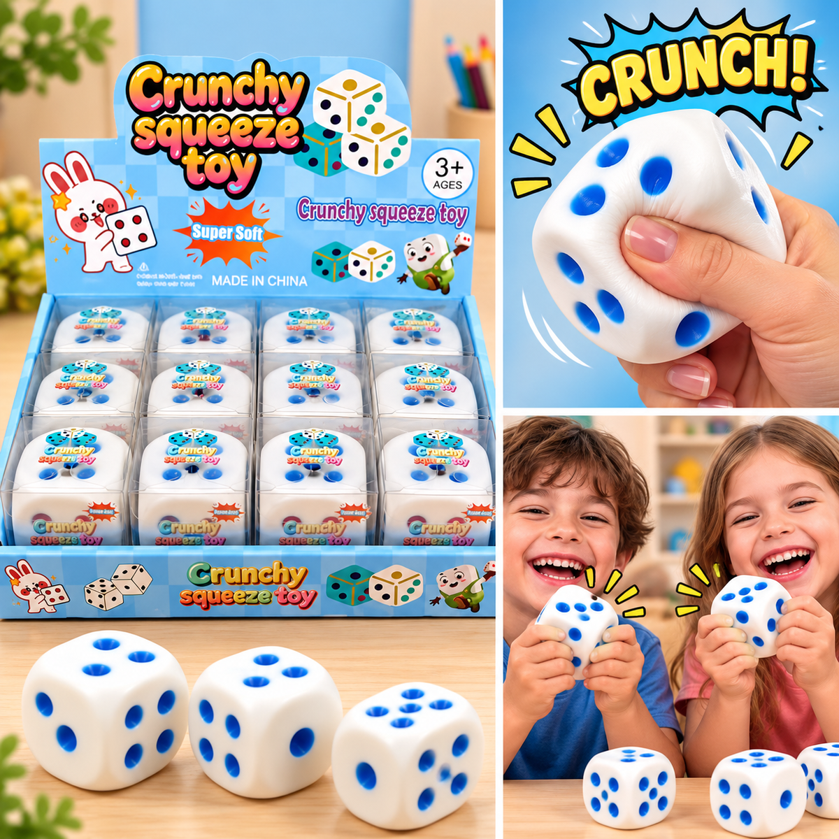 Crunchy Dice ASMR Squishy (Crunchy Squeeze Toy) - Bria Blair Creative