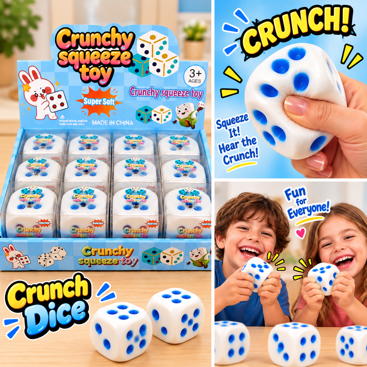 Crunchy Dice ASMR Squishy (Crunchy Squeeze Toy) - Bria Blair Creative