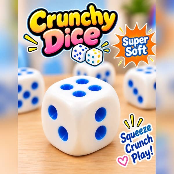 Crunchy Dice ASMR Squishy (Crunchy Squeeze Toy) - Bria Blair Creative